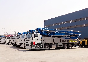 The structure of concrete pump truck