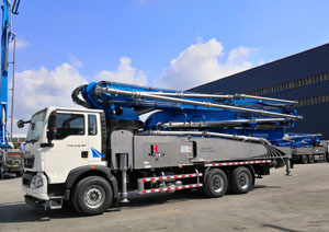 Construction operation process of concrete pump truck